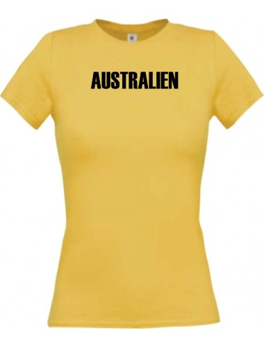 Lady T-Shirt Fußball Ländershirt Australien, gelb, L