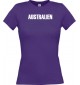 Lady T-Shirt Fußball Ländershirt Australien, lila, L