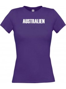 Lady T-Shirt Fußball Ländershirt Australien, lila, L