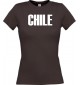 Lady T-Shirt Fußball Ländershirt Chile, braun, L