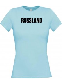 Lady T-Shirt Fußball Ländershirt Russland, hellblau, L