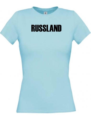 Lady T-Shirt Fußball Ländershirt Russland, hellblau, L