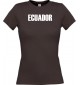 Lady T-Shirt Fußball Ländershirt Ecuador, braun, L