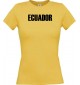 Lady T-Shirt Fußball Ländershirt Ecuador, gelb, L