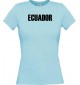 Lady T-Shirt Fußball Ländershirt Ecuador, hellblau, L