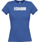 Lady T-Shirt Fußball Ländershirt Ecuador, royal, L
