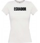 Lady T-Shirt Fußball Ländershirt Ecuador, weiss, L