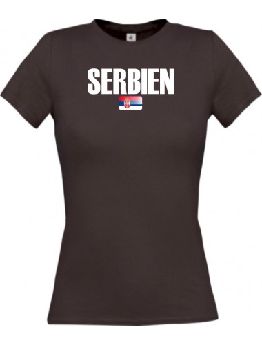 Lady T-Shirt Fußball Ländershirt Serbien