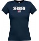Lady T-Shirt Fußball Ländershirt Serbien, navy, L