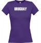 Lady T-Shirt Fußball Ländershirt Uruguay, lila, L