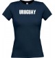 Lady T-Shirt Fußball Ländershirt Uruguay, navy, L