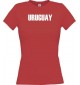 Lady T-Shirt Fußball Ländershirt Uruguay, rot, L