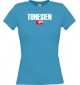 Lady T-Shirt Fußball Ländershirt Tunesien, türkis, L