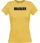 Lady T-Shirt Fußball Ländershirt Brasilien, gelb, L