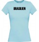 Lady T-Shirt Fußball Ländershirt Brasilien, hellblau, L