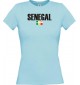 Lady T-Shirt Fußball Ländershirt Senegal, hellblau, L