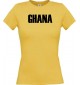 Lady T-Shirt Fußball Ländershirt Ghana, gelb, L