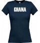 Lady T-Shirt Fußball Ländershirt Ghana, navy, L