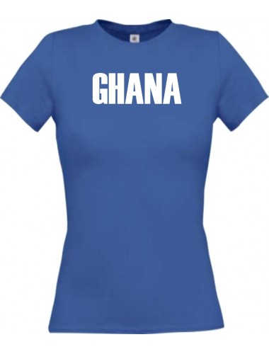 Lady T-Shirt Fußball Ländershirt Ghana, royal, L