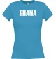 Lady T-Shirt Fußball Ländershirt Ghana, türkis, L