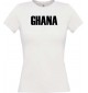 Lady T-Shirt Fußball Ländershirt Ghana, weiss, L