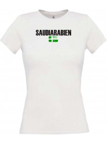 Lady T-Shirt Fußball Ländershirt Saudiarabien, weiss, L