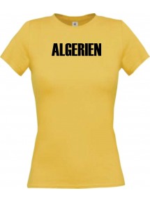 Lady T-Shirt Fußball Ländershirt Algerien, gelb, L