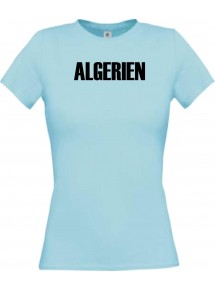 Lady T-Shirt Fußball Ländershirt Algerien, hellblau, L