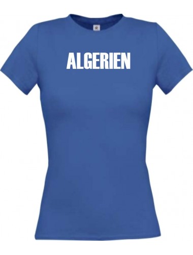 Lady T-Shirt Fußball Ländershirt Algerien, royal, L