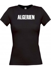 Lady T-Shirt Fußball Ländershirt Algerien, schwarz, L