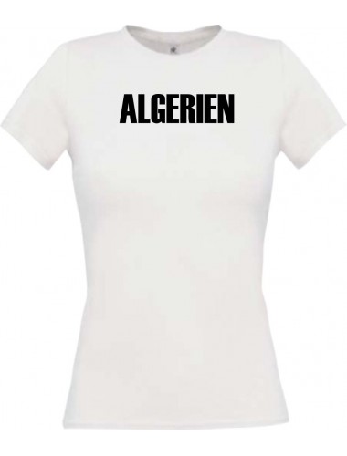Lady T-Shirt Fußball Ländershirt Algerien, weiss, L