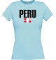 Lady T-Shirt Fußball Ländershirt Peru, hellblau, L