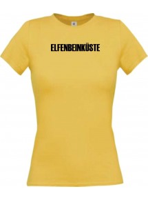 Lady T-Shirt Fußball Ländershirt Elfenbeinküste, gelb, L