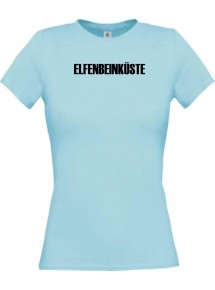 Lady T-Shirt Fußball Ländershirt Elfenbeinküste, hellblau, L