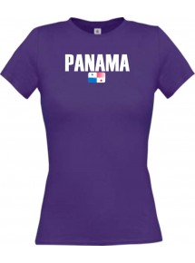 Lady T-Shirt Fußball Ländershirt Panama, lila, L
