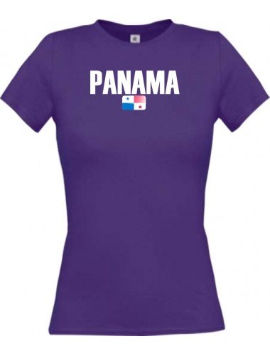 Lady T-Shirt Fußball Ländershirt Panama, lila, L