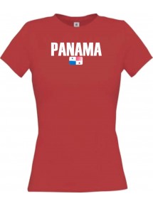 Lady T-Shirt Fußball Ländershirt Panama, rot, L