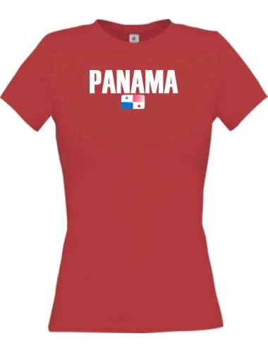 Lady T-Shirt Fußball Ländershirt Panama, rot, L