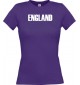 Lady T-Shirt Fußball Ländershirt England, lila, L