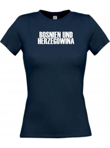 Lady T-Shirt Fußball Ländershirt Bosnien und Herzegowina, navy, L