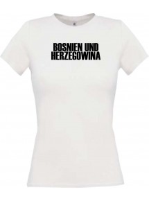 Lady T-Shirt Fußball Ländershirt Bosnien und Herzegowina, weiss, L