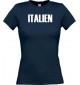 Lady T-Shirt Fußball Ländershirt Italien, navy, L