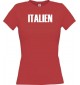 Lady T-Shirt Fußball Ländershirt Italien, rot, L