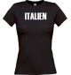 Lady T-Shirt Fußball Ländershirt Italien, schwarz, L