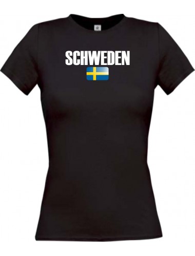 Lady T-Shirt Fußball Ländershirt Schweden