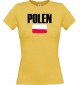 Lady T-Shirt Fußball Ländershirt Polen, gelb, L