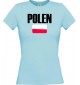Lady T-Shirt Fußball Ländershirt Polen, hellblau, L