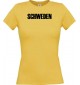 Lady T-Shirt Fußball Ländershirt Schweden, gelb, L