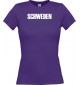 Lady T-Shirt Fußball Ländershirt Schweden, lila, L