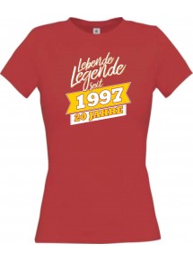 Lady T-Shirt Lebende Legenden seit 1997 20 Jahre, rot, L